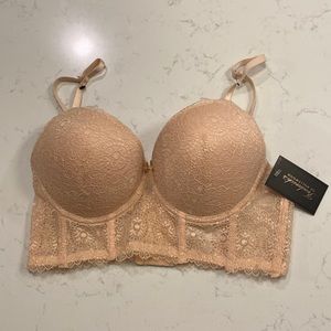 NWT Frederick’s of Hollywood Lola longline lace bra 38C